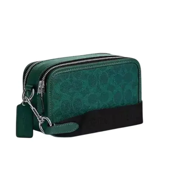 Coach Wyatt Crossbody Bag In Signature Canvas Sea Green NWT - Picture 4 of 4